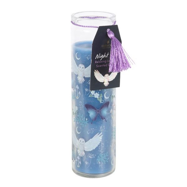 🕯️ Night Owl Lavender Tube Candle – Soothing Scent & Mystical Aesthetic 🌿 - Image 2