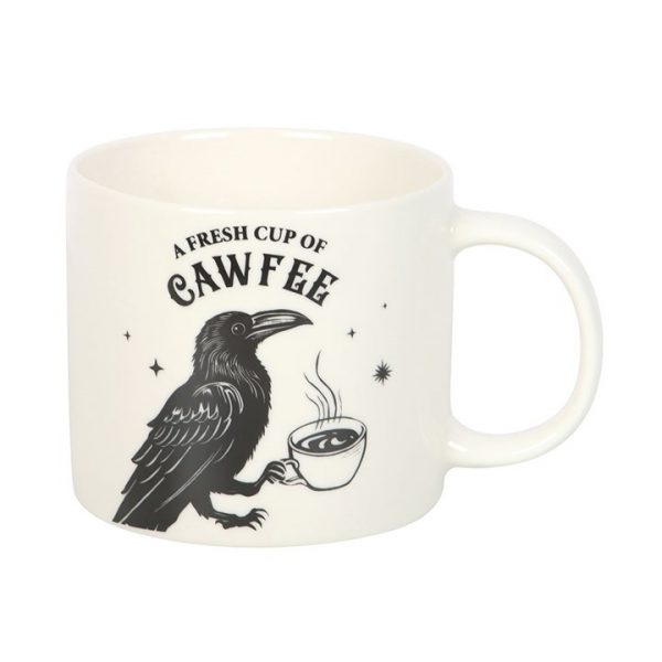 ☕ A Fresh Cup of Cawfee – Gothic Raven Ceramic Mug (500ml) 🖤 - Image 4