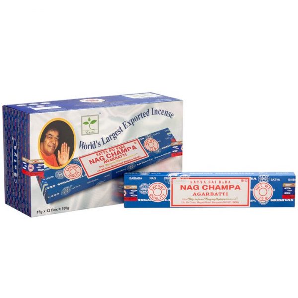🕉️ Satya Sai Baba Nag Champa Incense Sticks – Box of 12 Packs 🌿