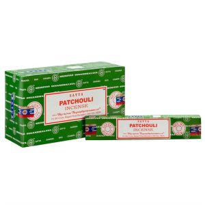 🪵 Satya Patchouli Incense Sticks – Box of 12 Packs | Earthy & Spicy Aromatherapy 🌿