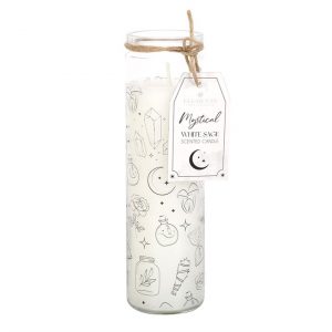 🕯️ Mystical White Sage Tube Candle – 7 Day Cleansing Ritual 🕯️