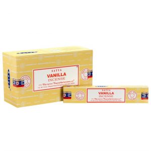 🌸 Satya Vanilla Incense Sticks – Box of 12 Packs | Sweet & Uplifting Aroma for Parties & Everyday Bliss 🌸