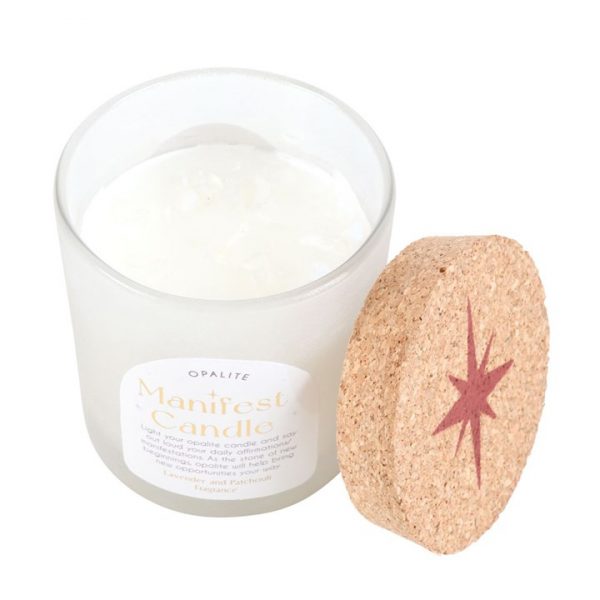 🌟 Manifestation Candle with Lavender & Patchouli | Infused with Opalite Crystals for Positive Energy & Intuition 🌟 - Image 2