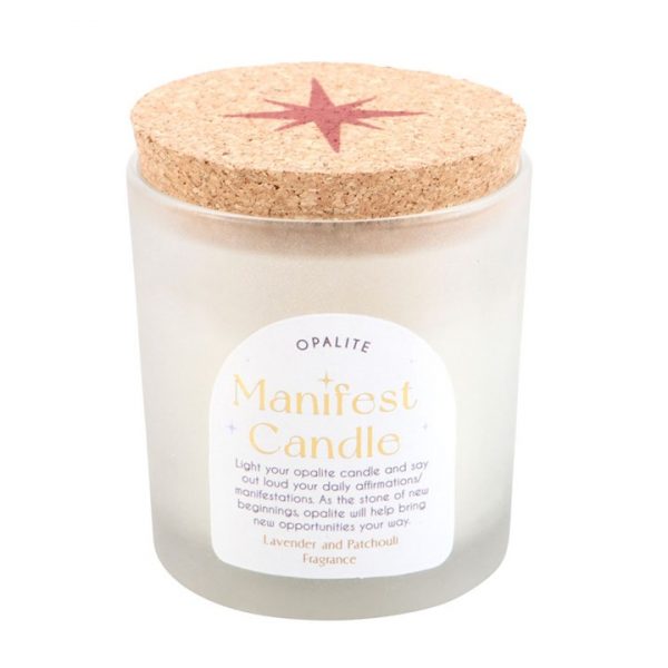 🌟 Manifestation Candle with Lavender & Patchouli | Infused with Opalite Crystals for Positive Energy & Intuition 🌟 - Image 3