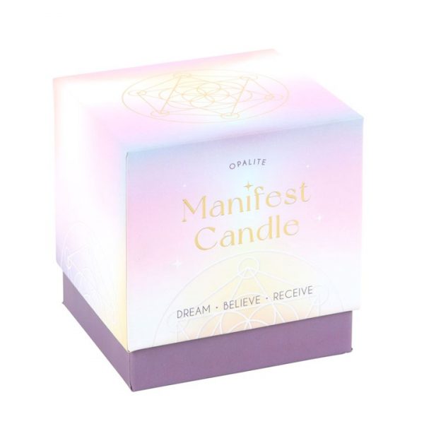 🌟 Manifestation Candle with Lavender & Patchouli | Infused with Opalite Crystals for Positive Energy & Intuition 🌟 - Image 4