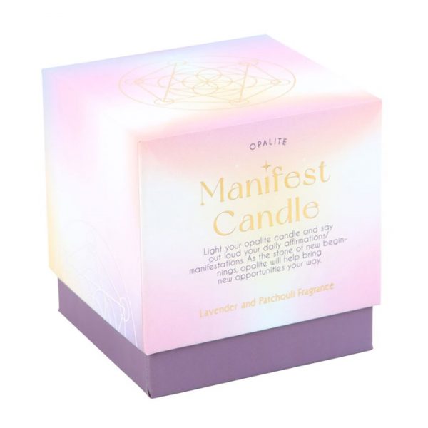 🌟 Manifestation Candle with Lavender & Patchouli | Infused with Opalite Crystals for Positive Energy & Intuition 🌟 - Image 5