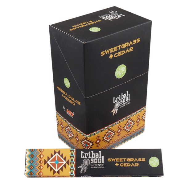 Tribal Soul 🌿 Sweetgrass & Cedar Smudge Incense Sticks