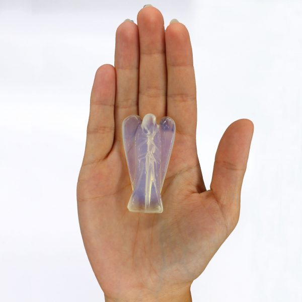 🌟 Hand-Carved Opalite Gemstone Angel - Image 3