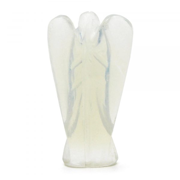🌟 Hand-Carved Opalite Gemstone Angel