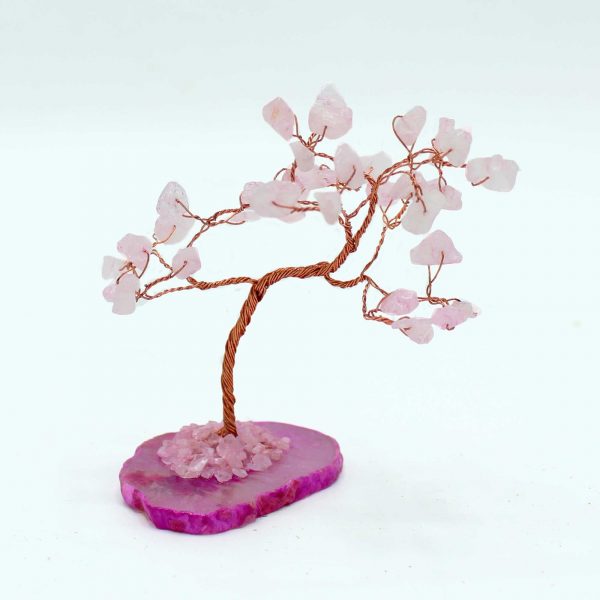 🌸 Gemstone Tree – Rose Quartz on Pink Agate Base  (35 stones) - Image 3