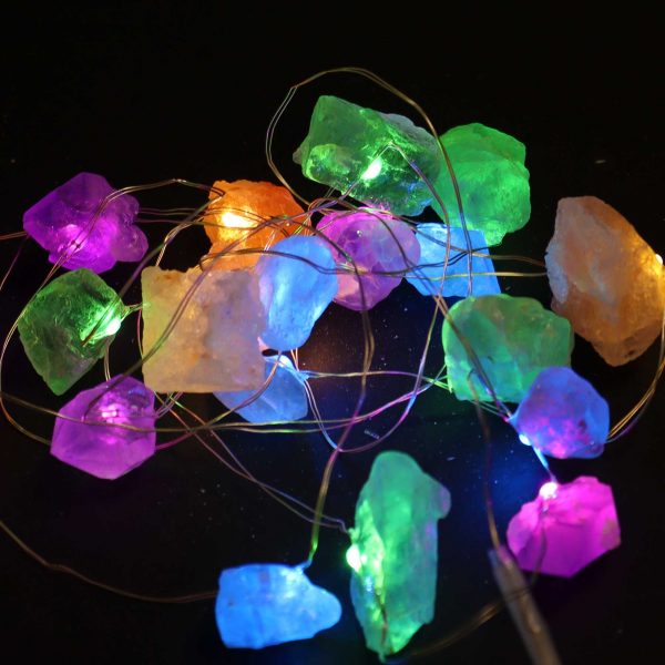 ✨ Gemstone Enchantment LED Light String – 20 Crystal Rocks of Magical Glow (227cm) ✨ - Image 6