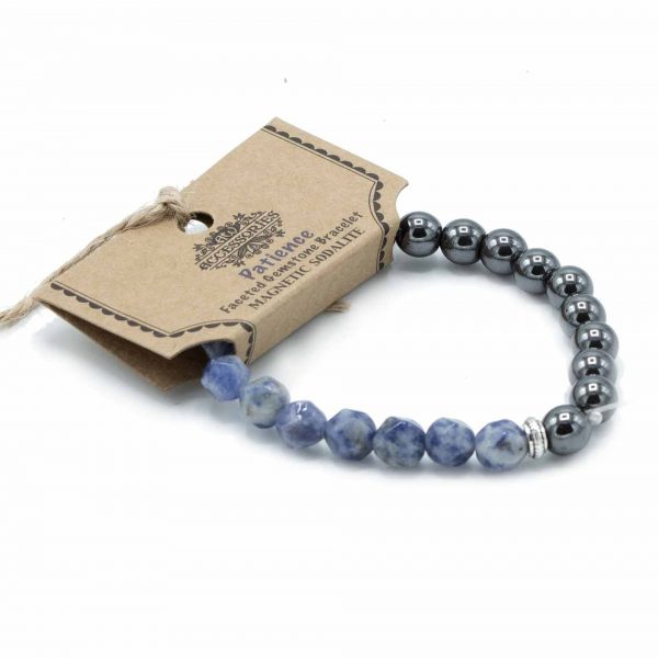 ✨ Faceted Magnetic Sodalite Gemstone Bracelet – Sparkling Healing Crystal Jewelry 💙 - Image 4