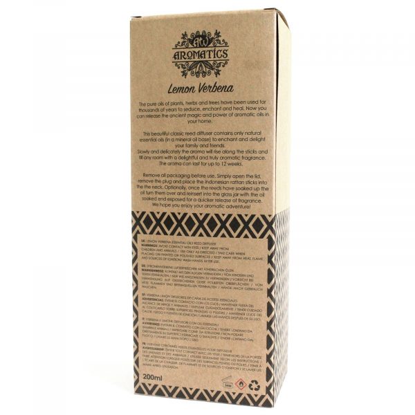 200ml Lemon Verbena Essential Oil Reed Diffuser - Image 4