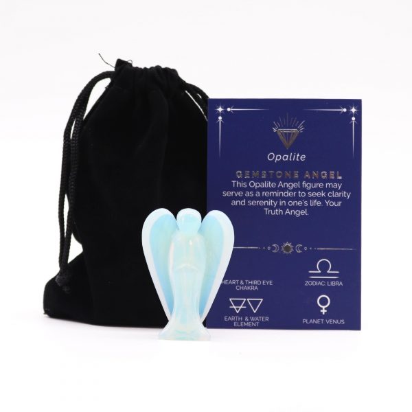 🌟 Hand-Carved Opalite Gemstone Angel - Image 5