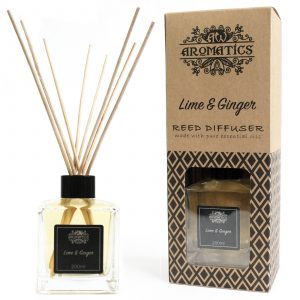Lime & Ginger Reed Diffuser 200ml 🌿 Aromatherapy Essential Oil Home Fragrance UK Made