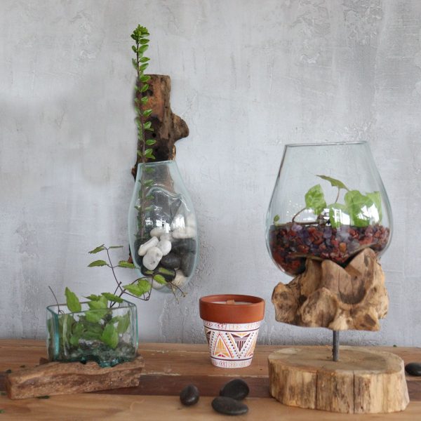 🪵🌿 Molten Glass on Wood – Hanging Bowl | Handmade in Bali 🌿🔥 - Image 5