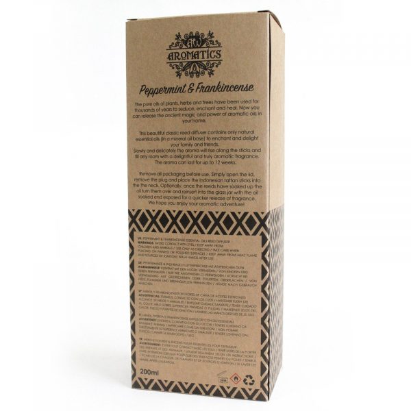 200ml Peppermint & Frankincense Essential Oil Reed Diffuser - Image 4