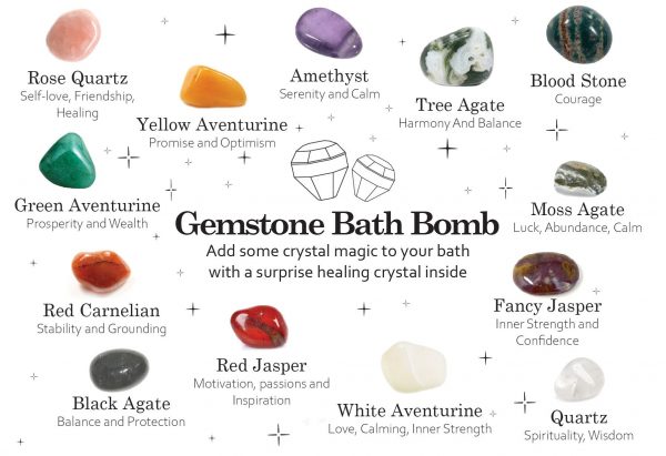 3 Gemstone Bath Bombs 💎🛁 | Raspberry & Pomegranate Scent 🍇✨ | Surprise Crystal Inside - Image 7