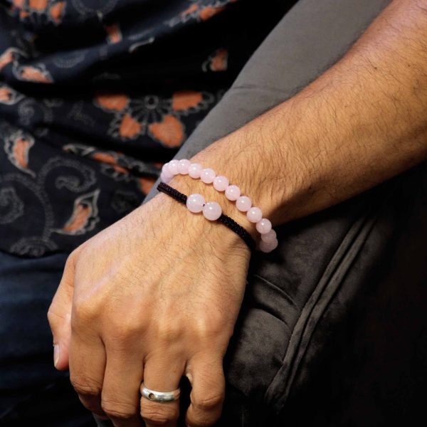 ✨ Rose Quartz Bead Bracelet – Emotional Balance & Self-Love ✨ - Image 3