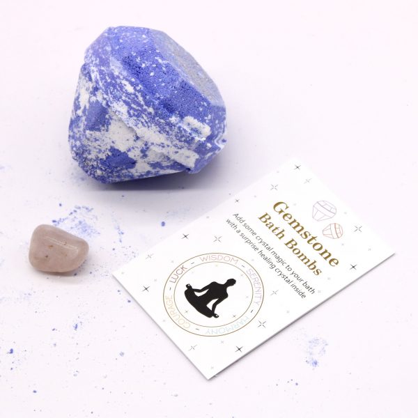 3 Gemstone Bath Bombs 💎🛁 | Raspberry & Pomegranate Scent 🍇✨ | Surprise Crystal Inside - Image 2
