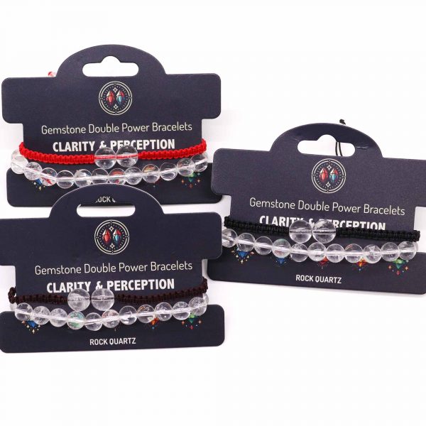 Gemstone Double Power Bracelets- Rock Quartz - Image 2