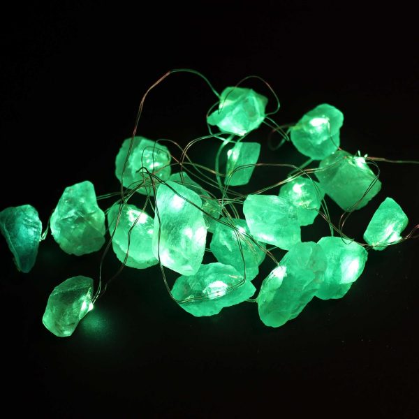 ✨ Crystal Jade Gemstone Enchantment LED String Lights – 20 Stones, 227cm ✨ - Image 4