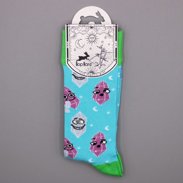 Hop Hare Bamboo Socks M/L - Lucky Gemstones - Image 2
