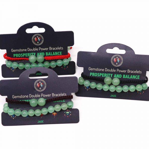Gemstone Double Power Bracelets- Jade - Image 2