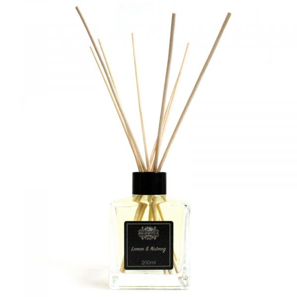200ml Lemon & Nutmeg Essential Oil Reed Diffuser - Image 2