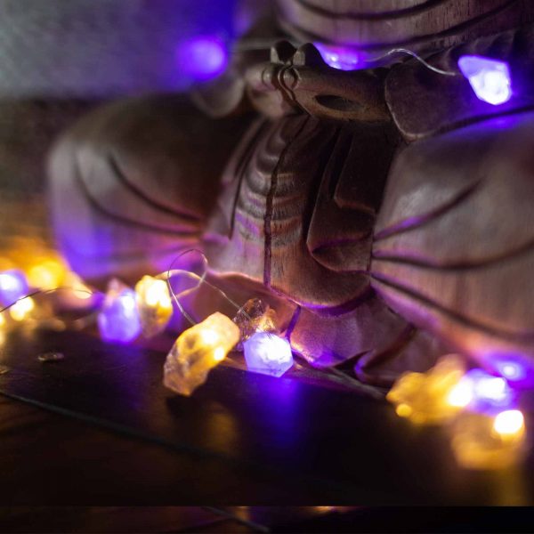 ✨ Gemstone Enchantment LED Light String – 20 Crystal Rocks of Magical Glow (227cm) ✨ - Image 3