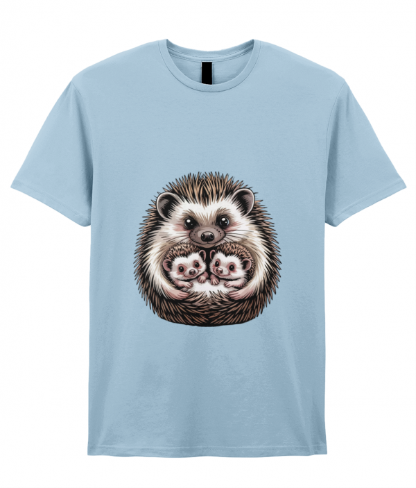 🦔 "Two Baby Hedgehogs with Mum" – SoftStyle® Memory T-Shirt 🧡 - Image 7
