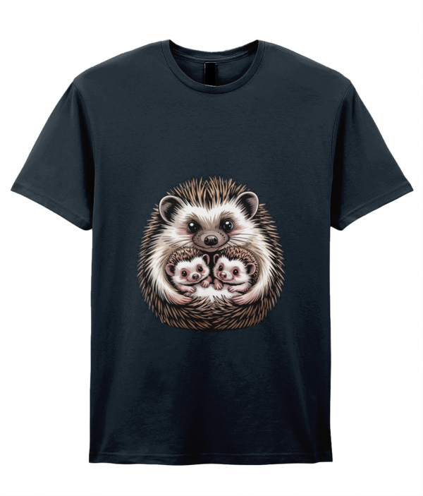 🦔 "Two Baby Hedgehogs with Mum" – SoftStyle® Memory T-Shirt 🧡 - Image 5
