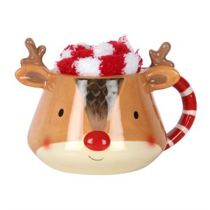 🎄 Cosy Christmas Gift Set – Reindeer Mug & Fluffy Socks 🎁