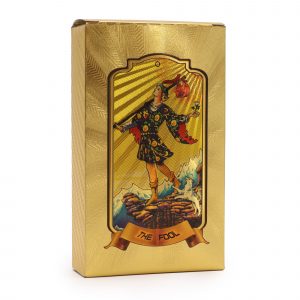 🌟 Golden Tarot Deck with Radiant Gold Foil – Luxury 78 Card Divination Set