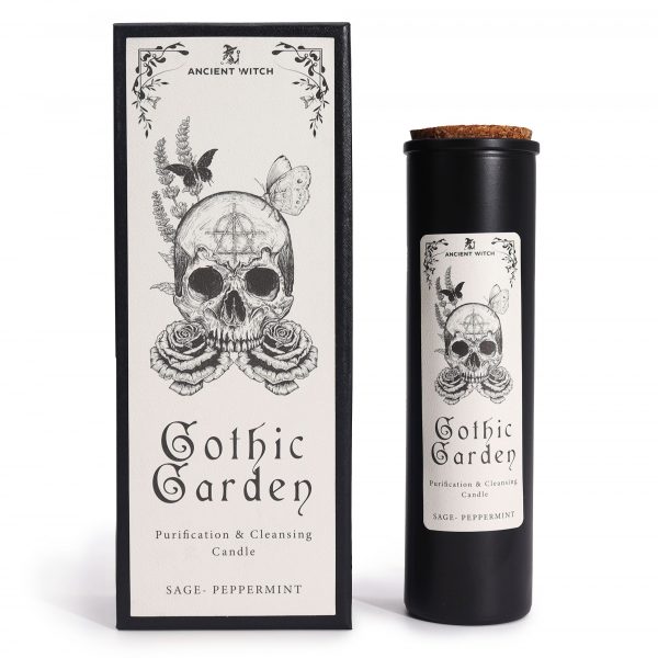 🌙 Ancient Witch Gothic Garden Candle – Cleansing & Purification 🌹💀